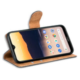 Nokia 2.3 Klapphülle in Schwarz mit Kartenfächern und Schutz