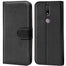 Nokia 2.4 Klapphülle in Schwarz mit Kartenfächern und Schutz