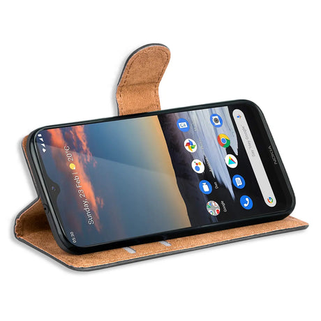 Nokia 5.3 Klapphülle in Schwarz mit Kartenfächern und Schutz