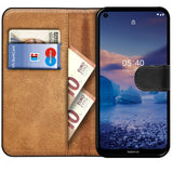 Nokia 5.4 Klapphülle in Schwarz mit Kartenfächern und Schutz