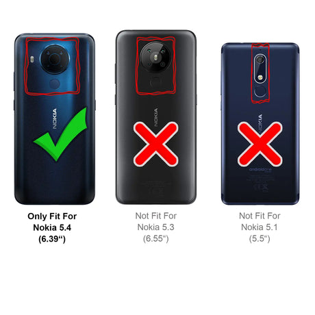 Nokia 5.4 Klapphülle in Schwarz mit Kartenfächern und Schutz