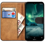 Nokia 7.2 / 6.2 Klapphülle in Schwarz mit Kartenfächern und Schutz