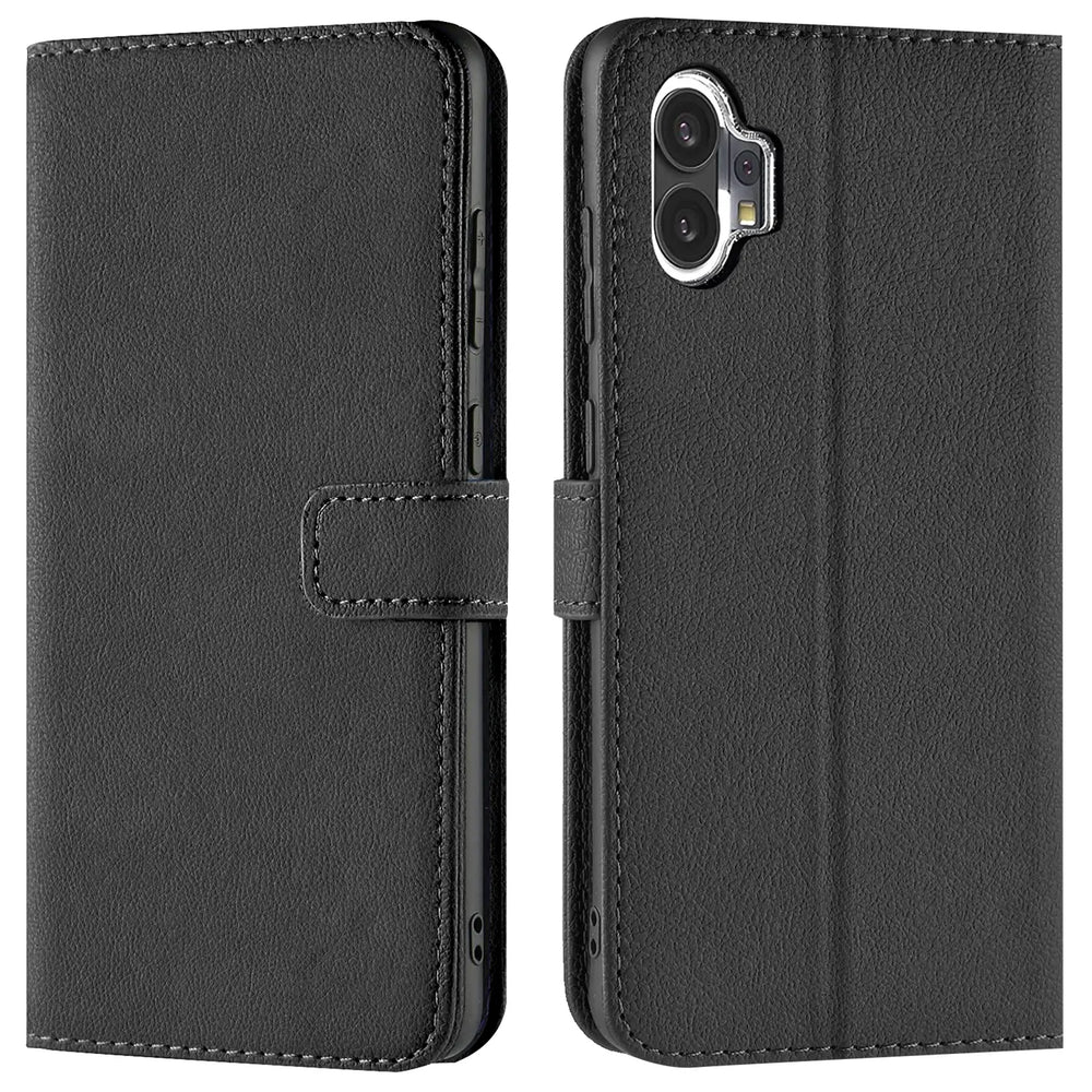 Nothing Phone 1 Klapphülle in Schwarz mit Kartenfächern und Schutz