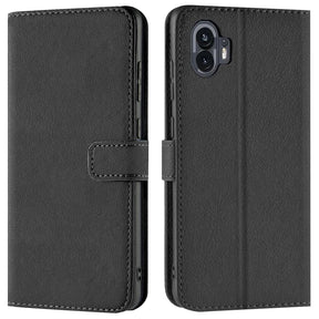 Nothing Phone 2 Klapphülle in Schwarz mit Kartenfächern und Schutz