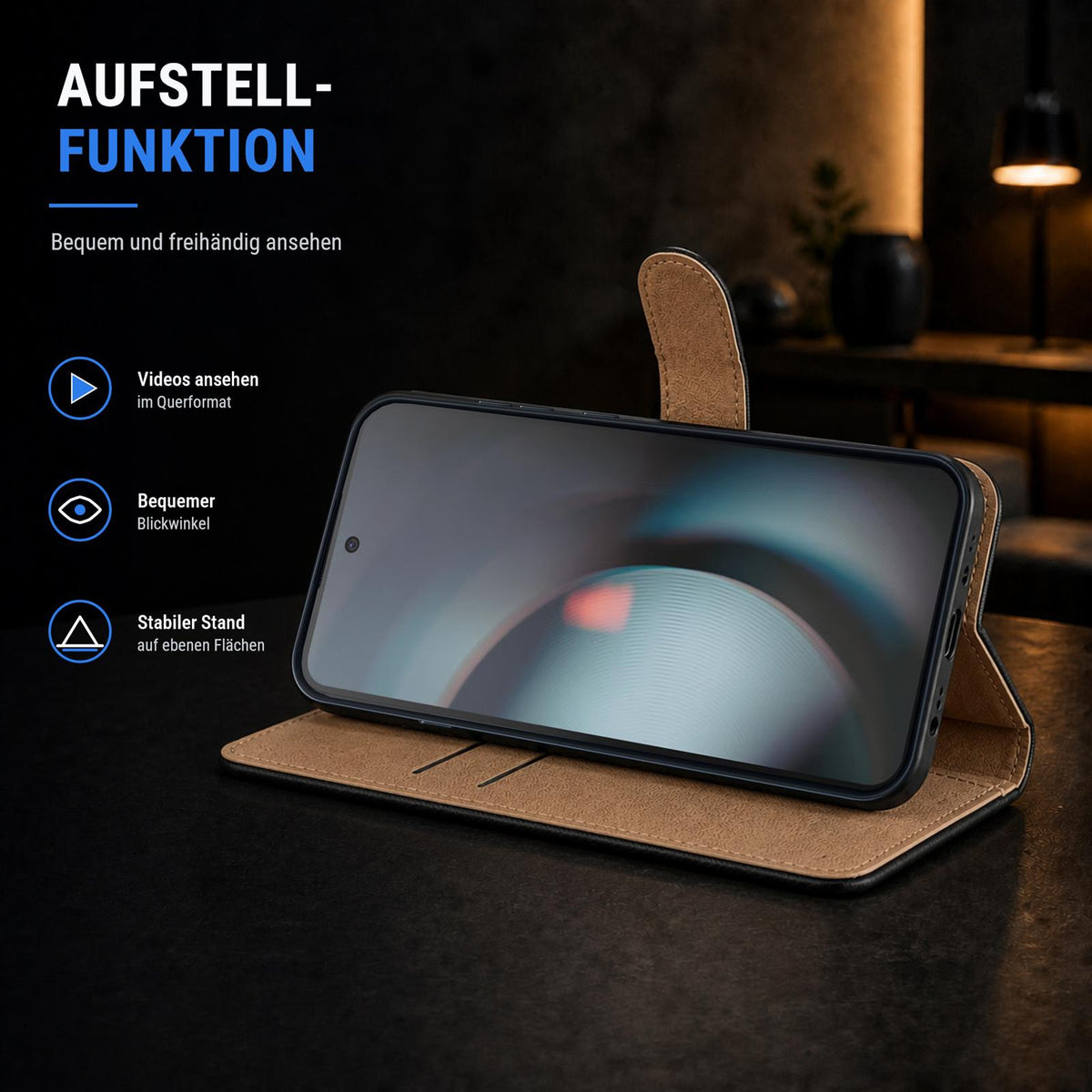 Nothing Phone 3 - Klapphülle mit Kartenfächern Schwarz