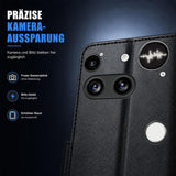 Nothing Phone 3 - Klapphülle mit Kartenfächern Schwarz