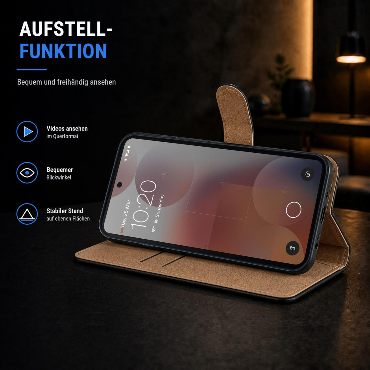 Nothing Phone 3a - Klapphülle mit Kartenfächern Schwarz