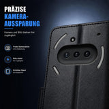 Nothing Phone 3a - Klapphülle mit Kartenfächern Schwarz