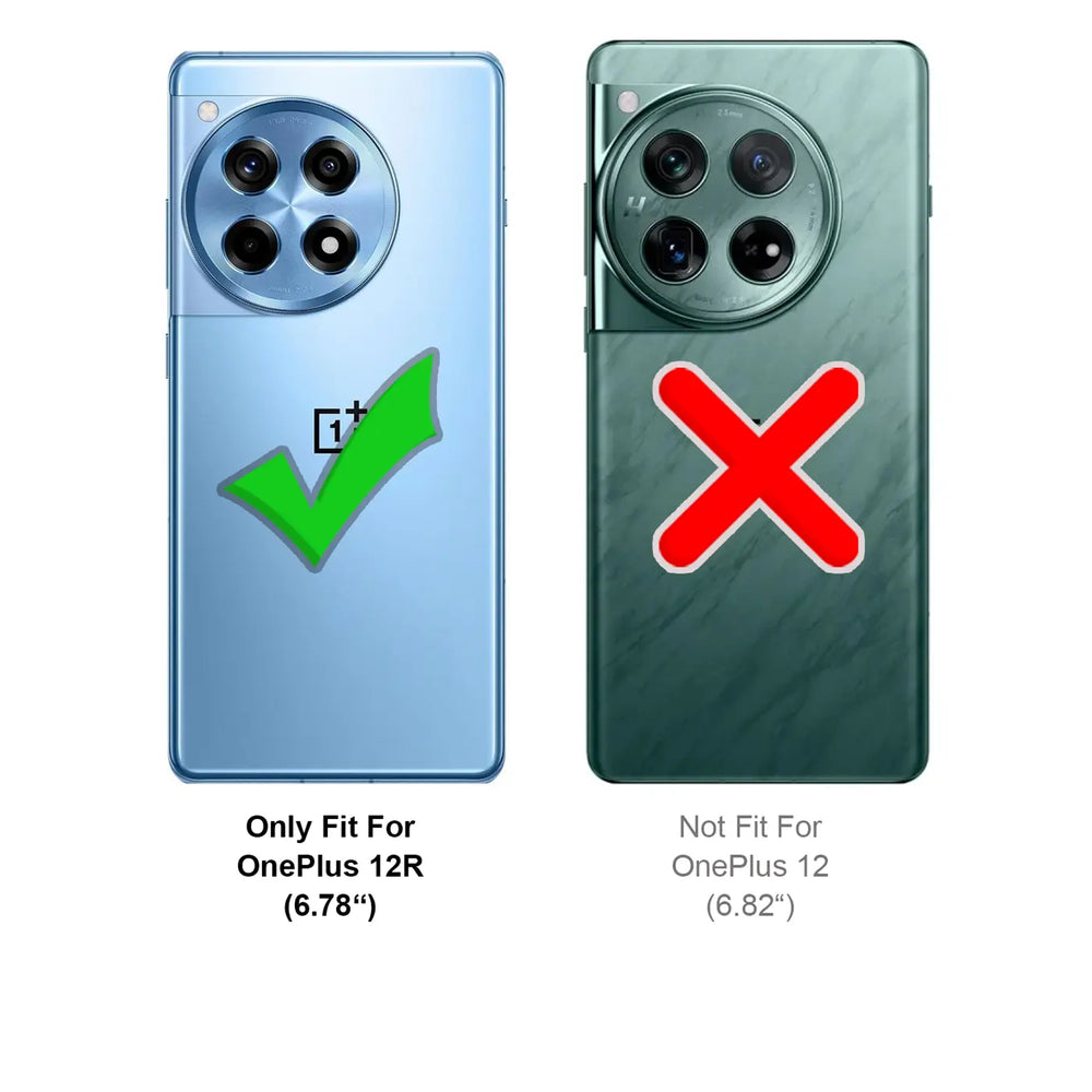 OnePlus 12R Klapphülle in Schwarz mit Kartenfächern und Schutz