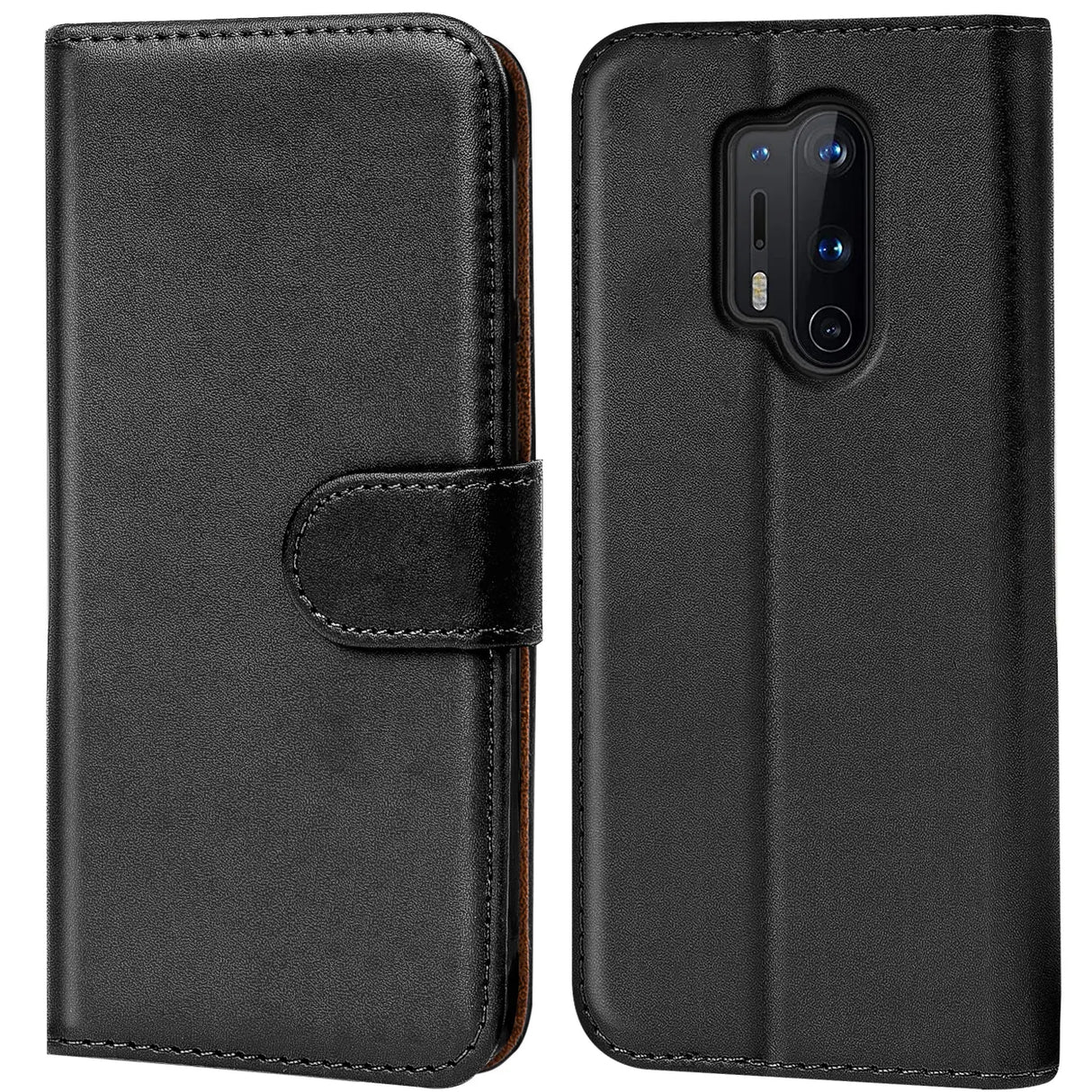 OnePlus 8 Pro Klapphülle in Schwarz mit Kartenfächern und Schutz