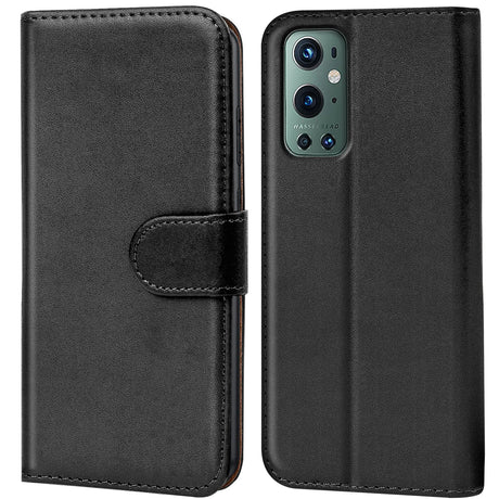 OnePlus 9 Pro Klapphülle in Schwarz mit Kartenfächern und Schutz
