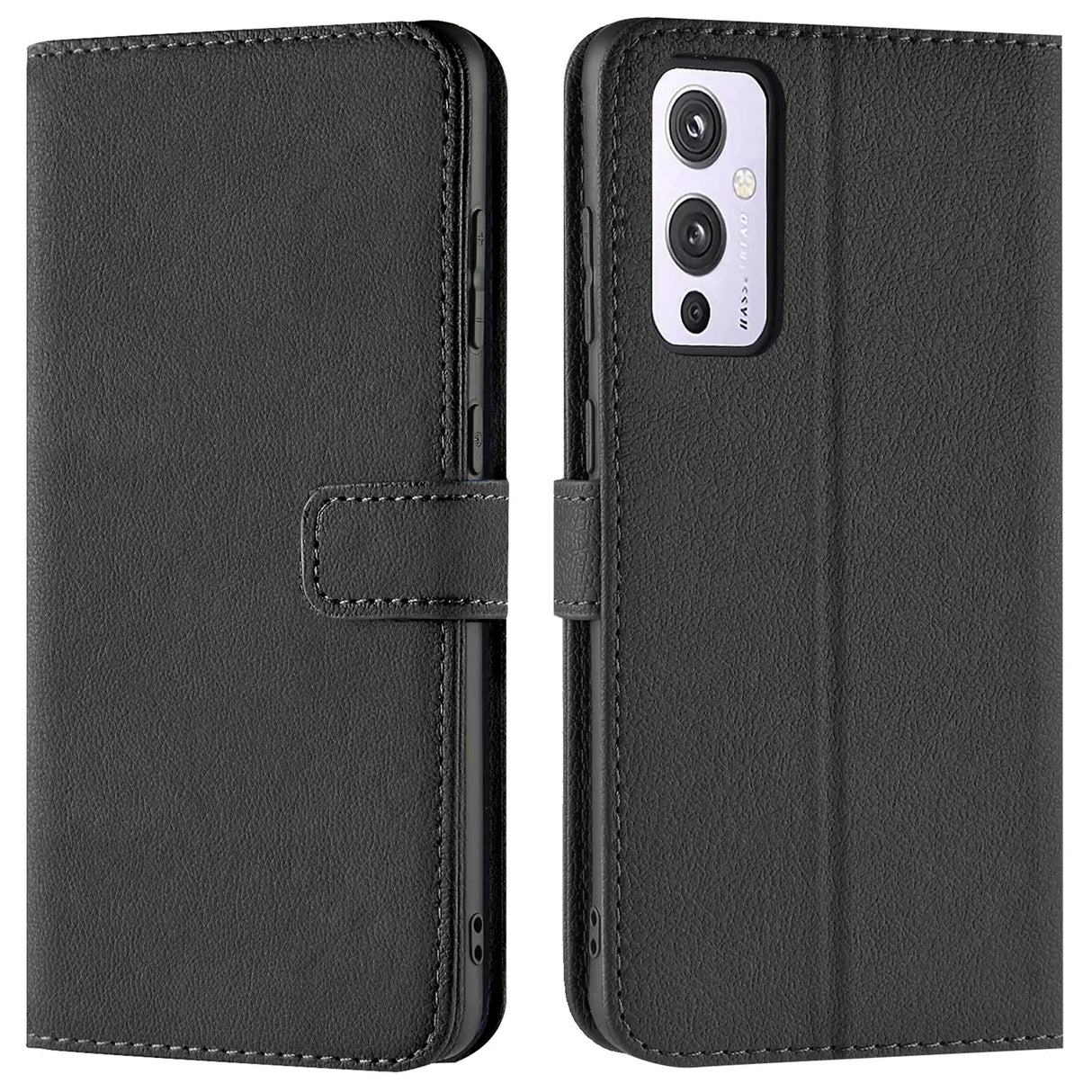 OnePlus 9 Klapphülle in Schwarz mit Kartenfächern und Schutz