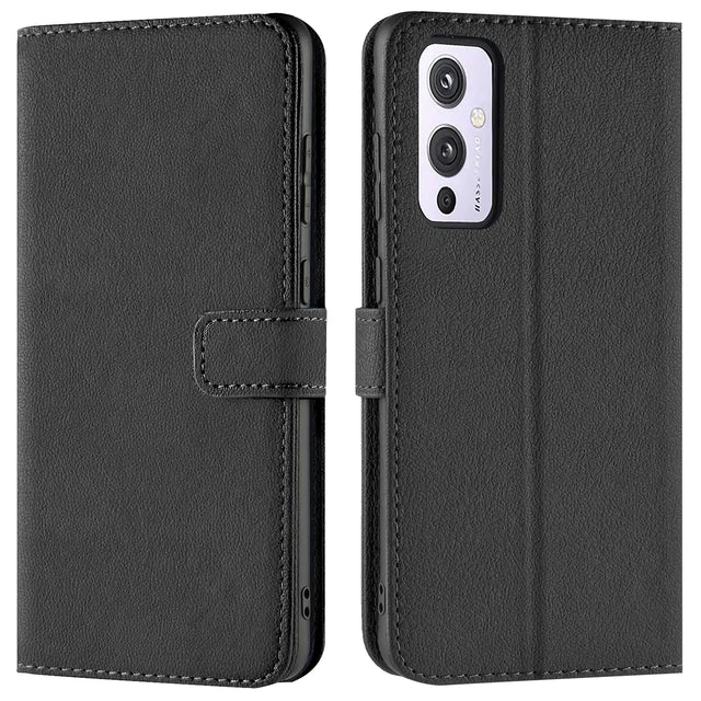 OnePlus 9 Klapphülle in Schwarz mit Kartenfächern und Schutz