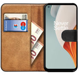 OnePlus 9 Klapphülle in Schwarz mit Kartenfächern und Schutz