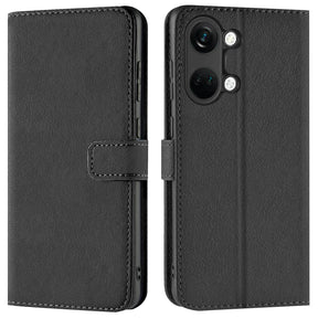 OnePlus Nord 3 5G Klapphülle in Schwarz mit Kartenfächern und Schutz