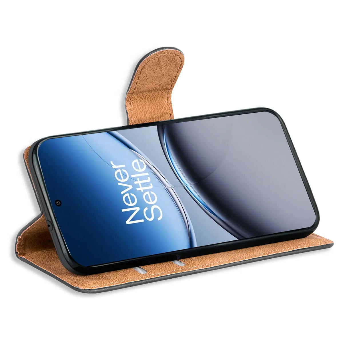 OnePlus Nord 4 Klapphülle in Schwarz mit Kartenfächern und Schutz