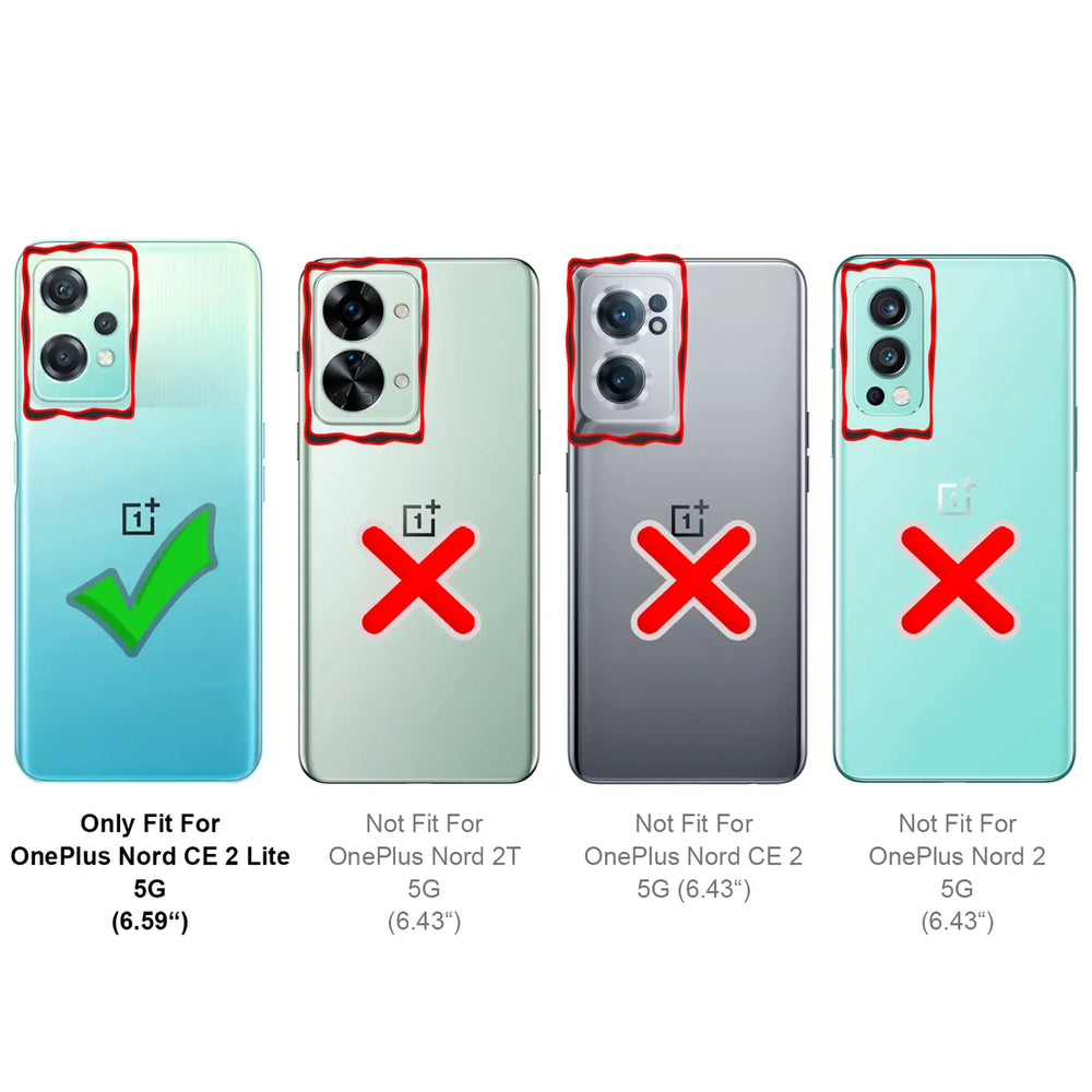 OnePlus Nord CE 2 Lite 5G Klapphülle in Schwarz mit Kartenfächern und Schutz