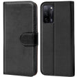 Oppo A55 5G Klapphülle in Schwarz mit Kartenfächern und Schutz