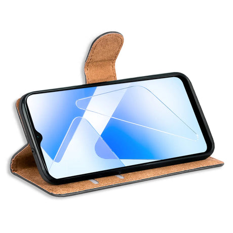 Oppo A55 5G Klapphülle in Schwarz mit Kartenfächern und Schutz