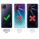 Oppo A73 5G Klapphülle in Schwarz mit Kartenfächern und Schutz