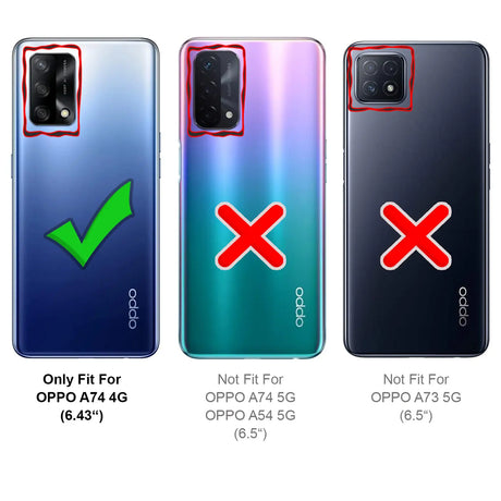 Oppo A74 4G Klapphülle in Schwarz mit Kartenfächern und Schutz