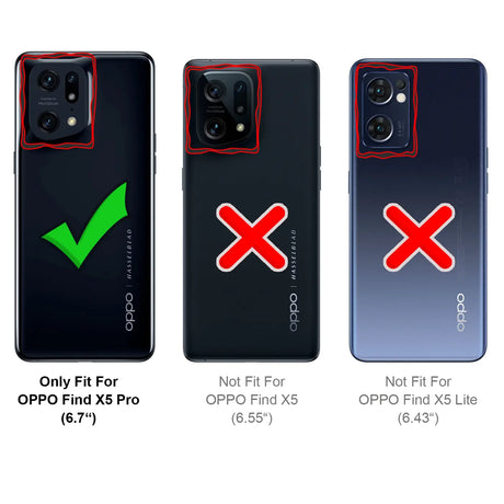 OPPO Find X5 Pro Klapphülle in Schwarz mit Kartenfächern und Schutz