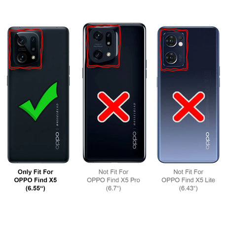 OPPO Find X5 Klapphülle in Schwarz mit Kartenfächern und Schutz