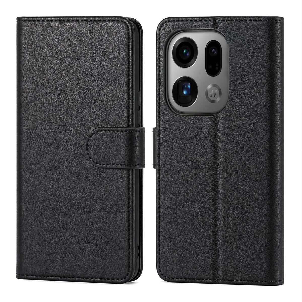 OPPO Find X9 - Klapphülle mit Kartenfächern Schwarz