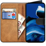 Oppo Reno 2 Klapphülle in Schwarz mit Kartenfächern und Schutz