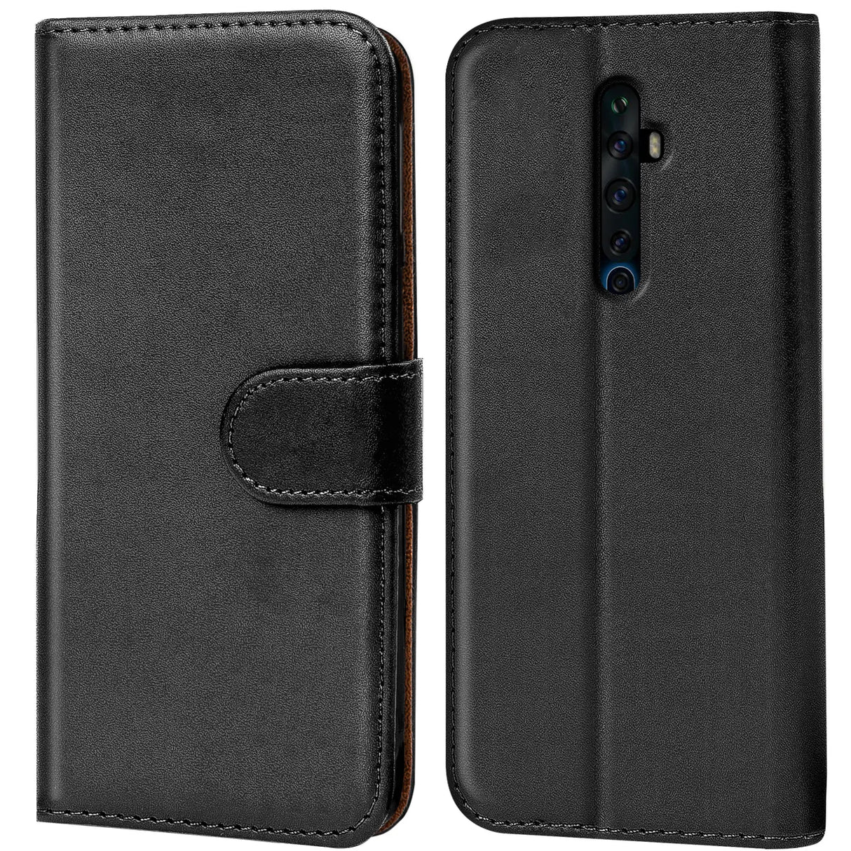 Oppo Reno 2 Z Klapphülle in Schwarz mit Kartenfächern und Schutz