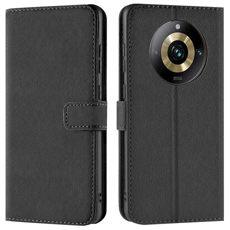 Realme 11 Pro 5G Klapphülle in Schwarz mit Kartenfächern und Schutz