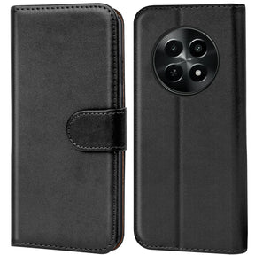 Realme 12 5G / 12X 5G Klapphülle in Schwarz mit Kartenfächern und Schutz