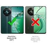 Realme 12+ 5G Klapphülle in Schwarz mit Kartenfächern und Schutz