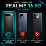 Realme 16 5G - Klapphülle mit Kartenfächern Schwarz