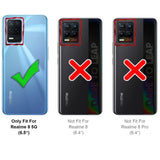 Realme 8 5G Klapphülle in Schwarz mit Kartenfächern und Schutz