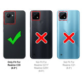 Realme C30 Klapphülle in Schwarz mit Kartenfächern und Schutz