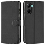 Realme C33 Klapphülle in Schwarz mit Kartenfächern und Schutz