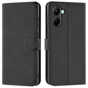 Realme C33 Klapphülle in Schwarz mit Kartenfächern und Schutz