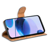 Realme C35 Klapphülle in Schwarz mit Kartenfächern und Schutz