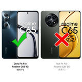 Realme C65 Klapphülle in Schwarz mit Kartenfächern und Schutz