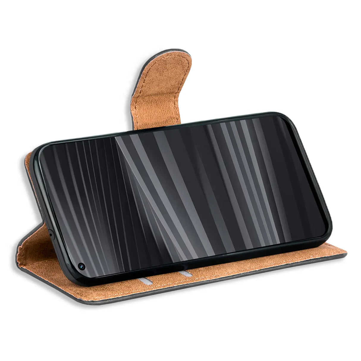 Realme GT Neo 2 / GT2 / Neo 3T Klapphülle in Schwarz mit Kartenfächern und Schutz