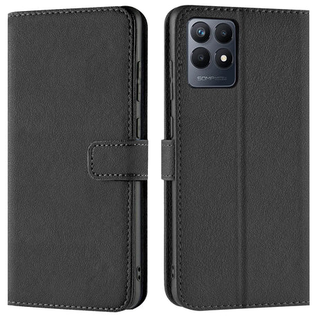 Realme Narzo 50 Klapphülle in Schwarz mit Kartenfächern und Schutz