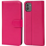 Samsung Galaxy A03 Klapphülle in Pink mit Kartenfächern und Schutz