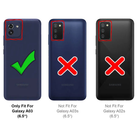 Samsung Galaxy A03 Klapphülle in Rot mit Kartenfächern und Schutz