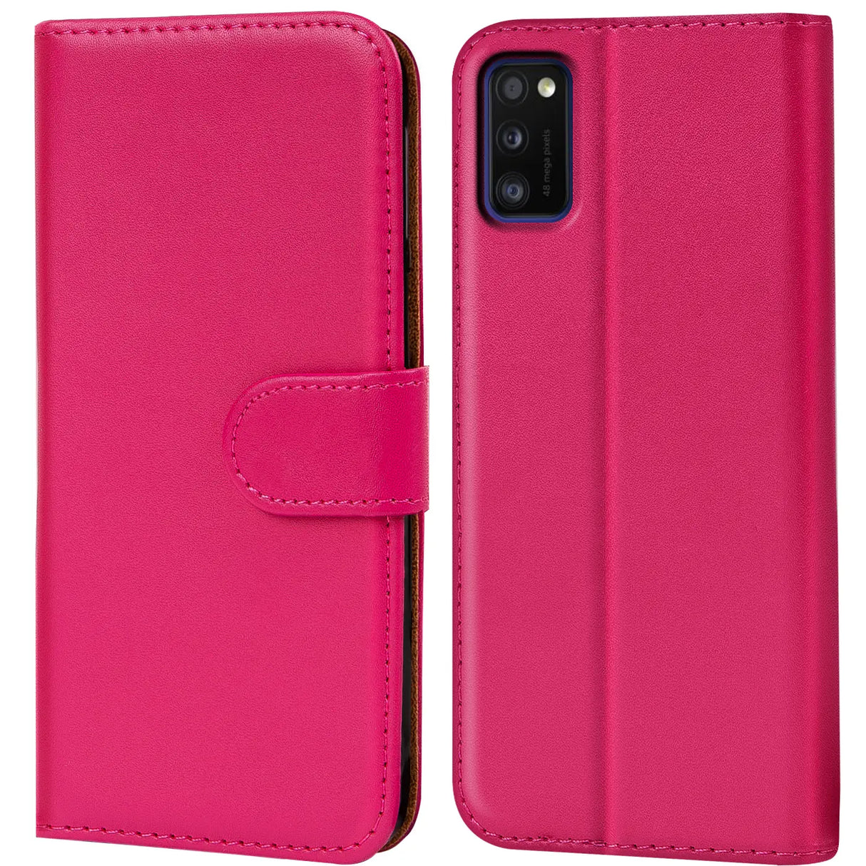 Samsung Galaxy A03s Klapphülle in Pink mit Kartenfächern und Schutz