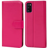 Samsung Galaxy A03s Klapphülle in Pink mit Kartenfächern und Schutz