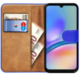 Samsung Galaxy A05s Klapphülle in Blau mit Kartenfächern und Schutz