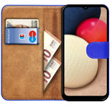 Samsung Galaxy A12 / M12 Klapphülle in Blau mit Kartenfächern und Schutz