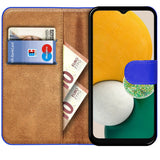 Samsung Galaxy A13 4G Klapphülle in Blau mit Kartenfächern und Schutz