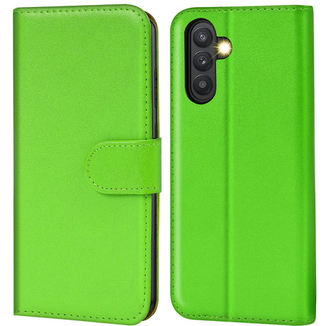 Samsung Galaxy A14 4G / 5G Klapphülle in Grün mit Kartenfächern und Schutz